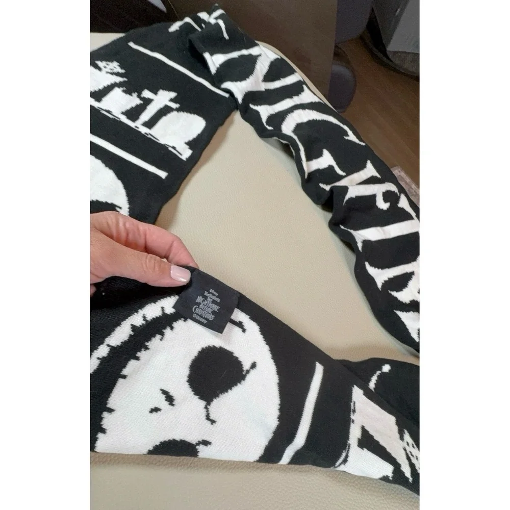 Nightmare Before Christmas Jack Skellington Zero Graveyard Scene Fringe Scarf